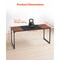 63 Inch Computer Desk Office Gaming Desk Home Office Writing Study Table Rustic Brown